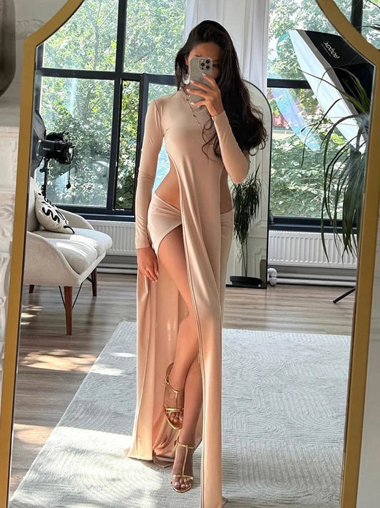 Backless O Neck Top Two Piece Set