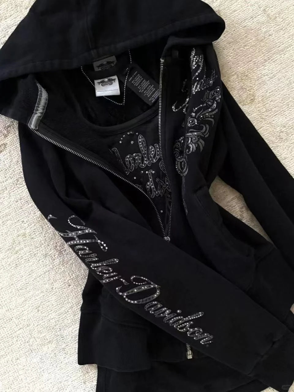 Harajuku Gothic Drawstring Hoodie