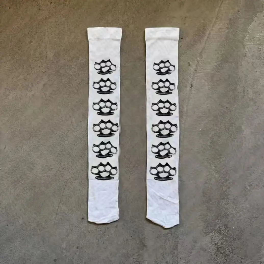 Stylish Graphic Print Over Knee Thigh High Socks For Women