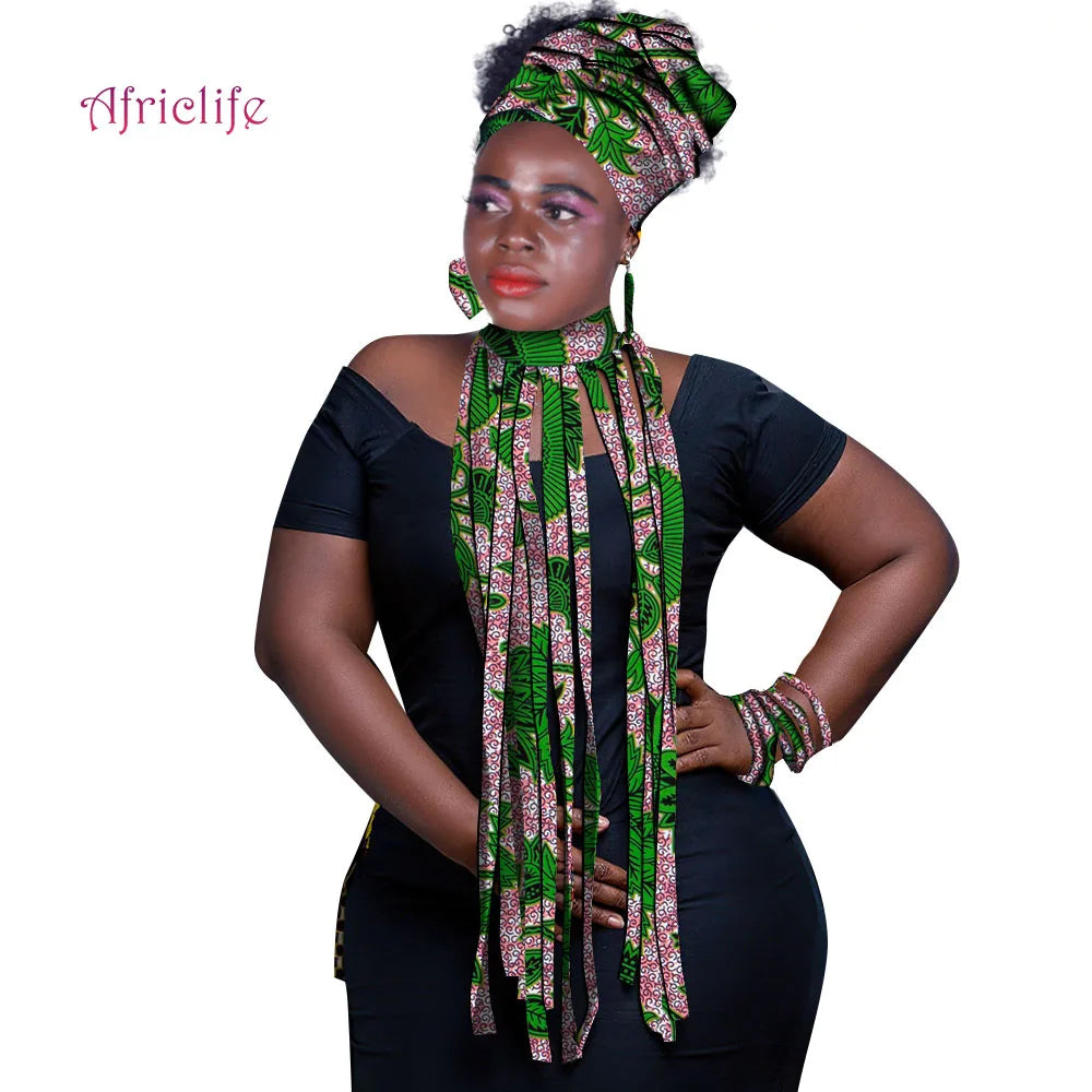 Ethnic Chic Multicolor Headwrap Jewelry Set for Women