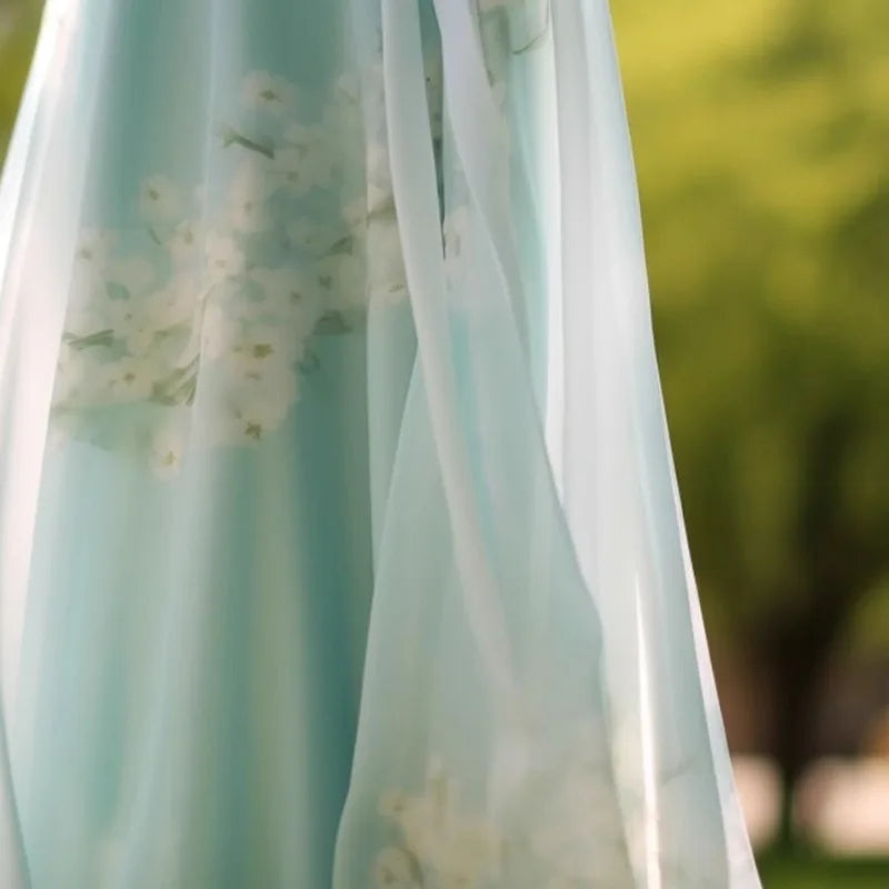 Stylish Casual Printed Chiffon Midi Skirt for Women