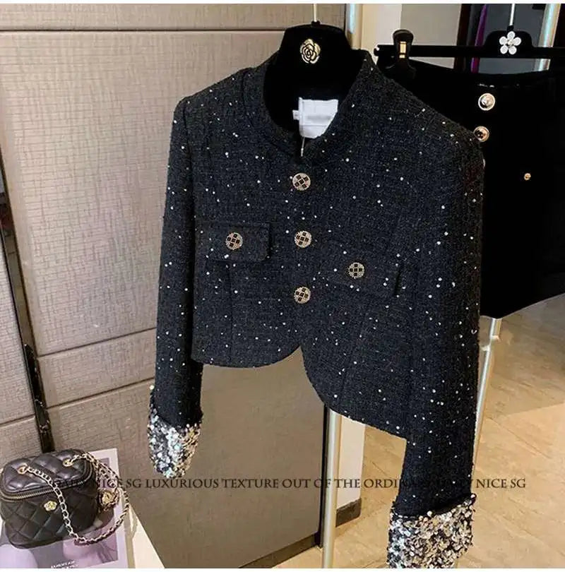 Elegant Single Breasted Cotton Blend Jacket For Women