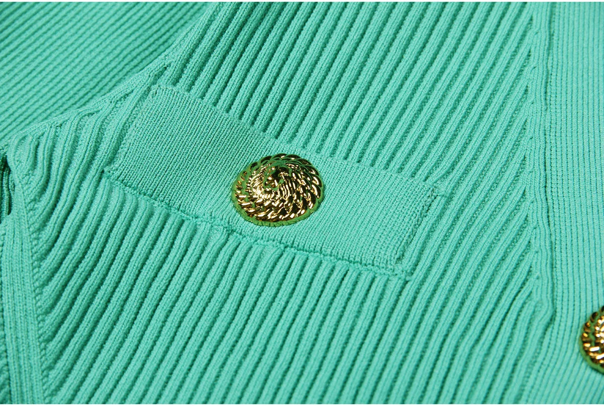 High-end Spring and Autumn New Fashion Women's Knitted Jacket Slim Elegant Commuter Knitted Top Cardigan Hidden Button Sweater