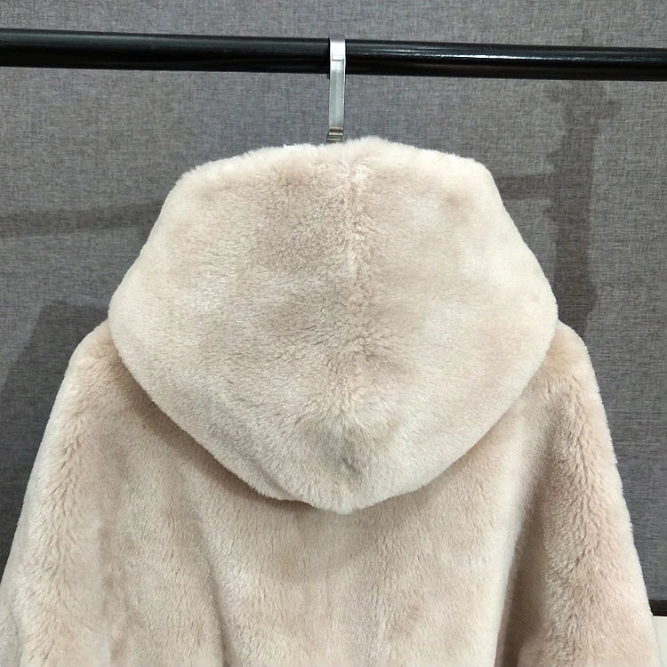 Long Real Fur Hooded Parka Coat