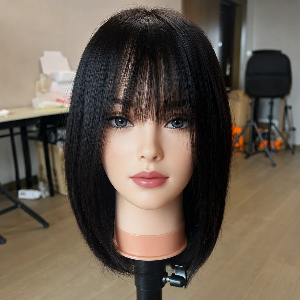European Virgin Human Hair Silk Base Short Bob Wig for Women