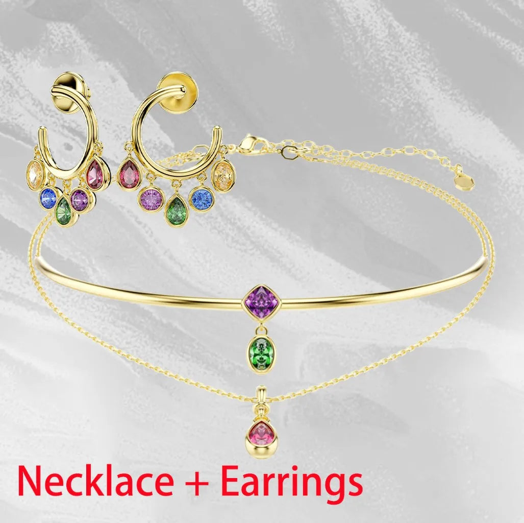 Dazzling Zircon Crystal Statement Necklace for Women