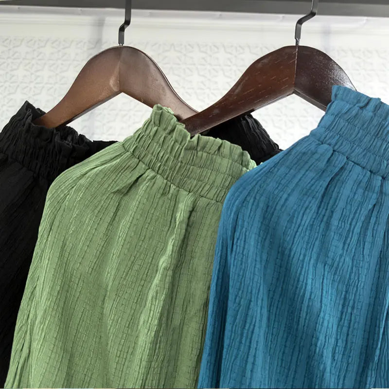 New Women Skirt Fashion Bohemian Midi Skirt High Waist Solid A Line Ruffle Skirt Casual Side Slit Beach Skirts 3 Colors Skort