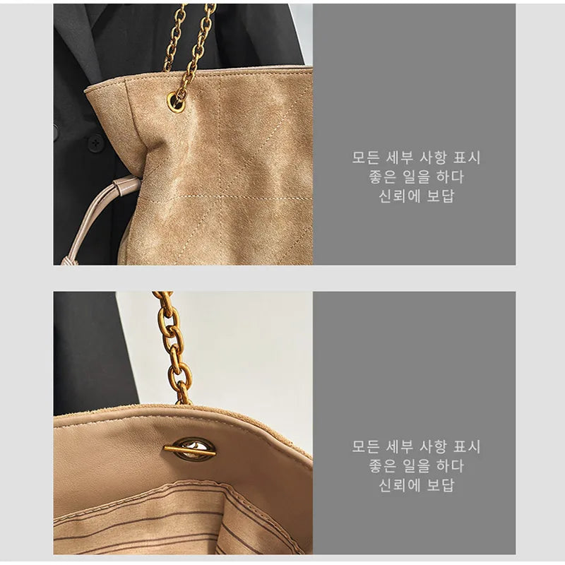 Brand Diamond-shaped Underarm Bag New Women Luxury Retro Fashion Versatile Drawstring Chain Bag Textured Hardware Shoulder Bag