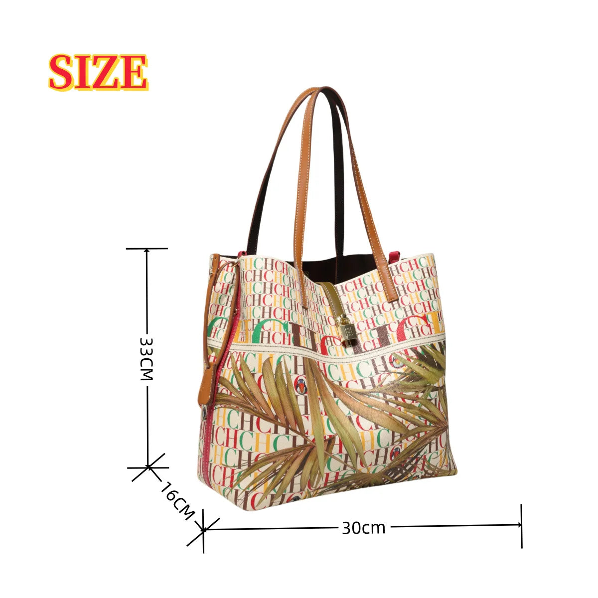 Roomy Printed Bucket Shoulder Bag