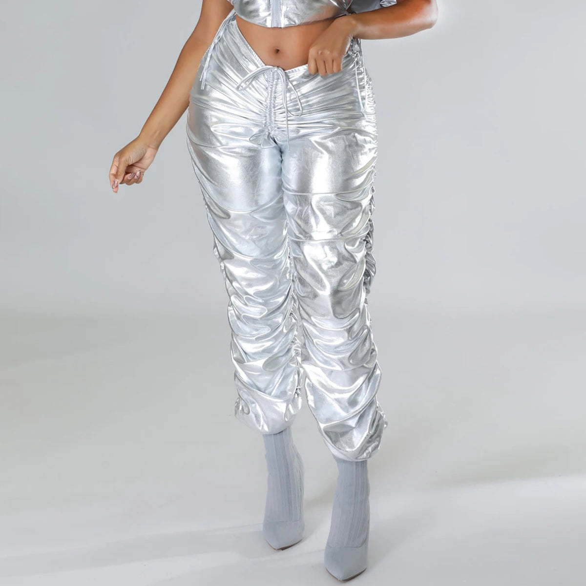 Mid Rise Disco Pants