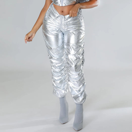 Mid Rise Disco Pants
