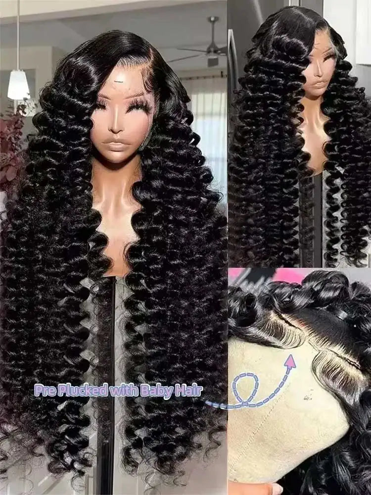 Premium Extra Long Deep Wave Lace Front Wig for Women