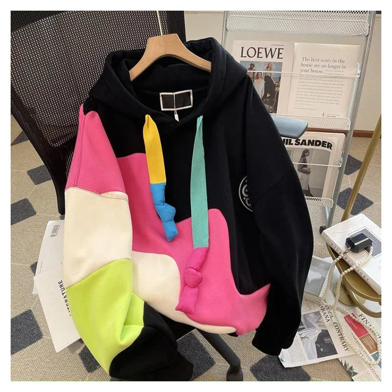 Casual Relaxed Fit Mid Length Cotton Hoodie for Women