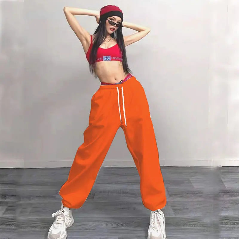 Green Straight Womens Sweat Sports Hippie Pants Sweatpants Joggers Jogging Fashion Baggy Trendeez Loose Trousers Woman Casual