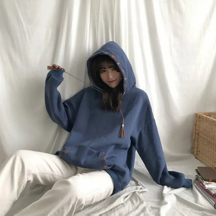 Hooded Tops Spring Hoodies for Women Autumn Clothes Loose Female Streetwear Casual Sweatshirt Hoodie Aesthetic Korean Fashion