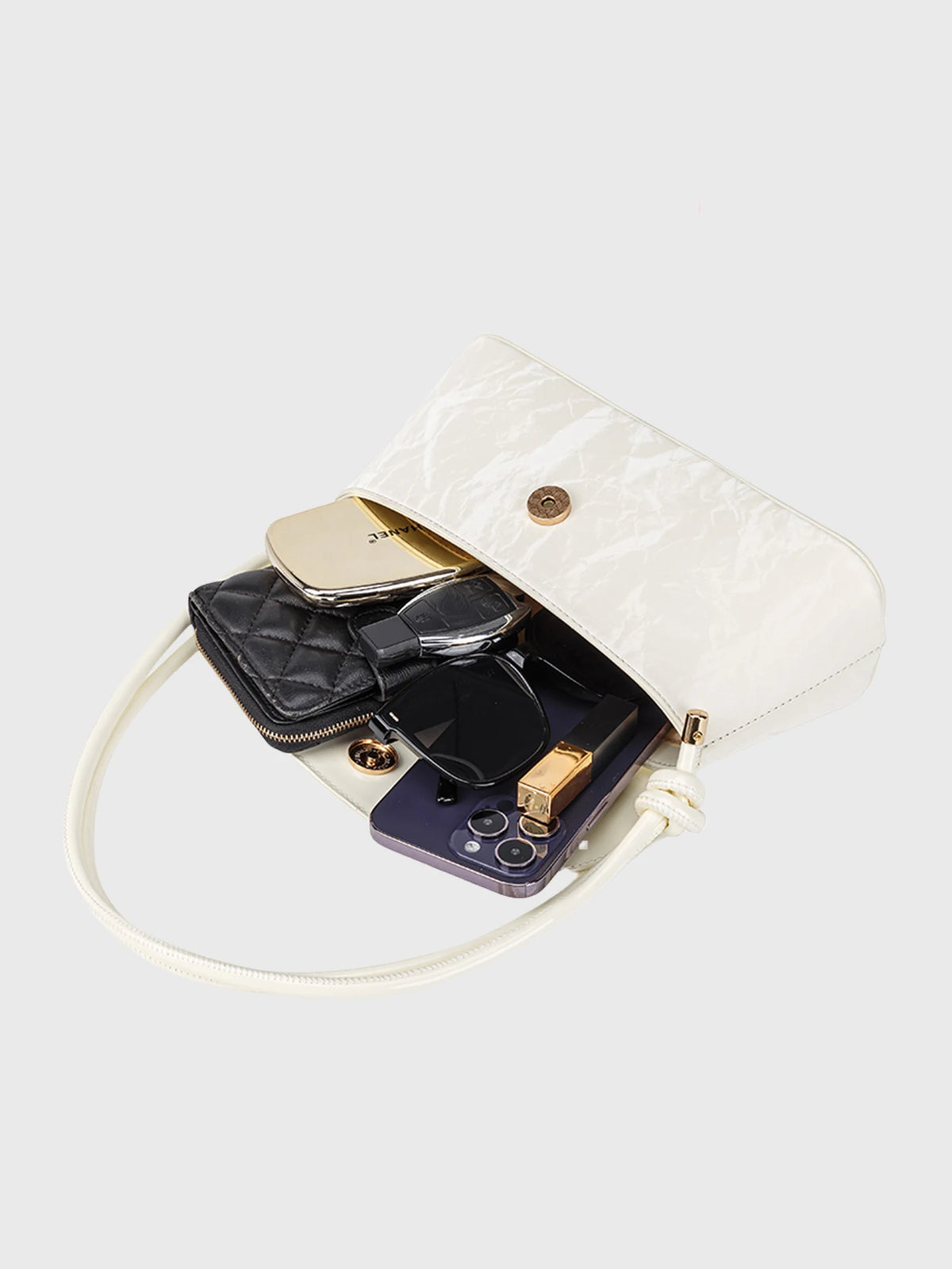 French Style PU Leather Crossbody Bag