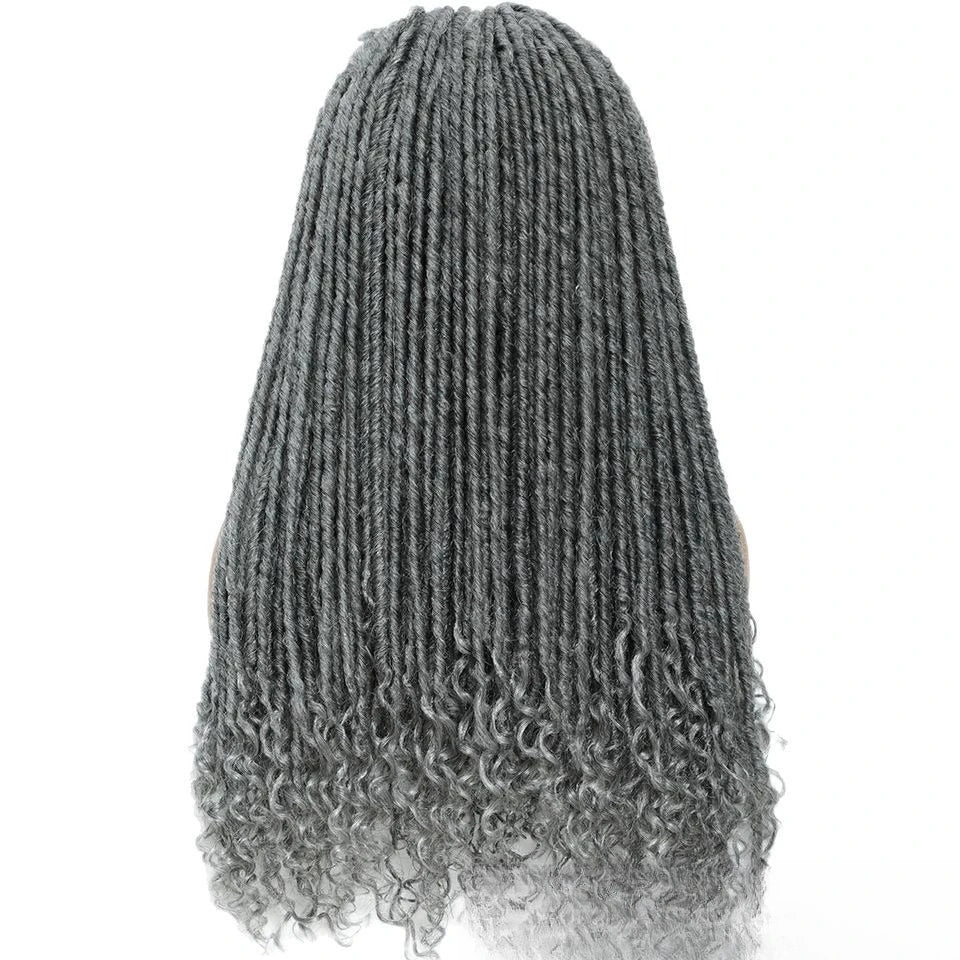 Heat Resistant Long Goddess Braid Faux Locs Wig For Women