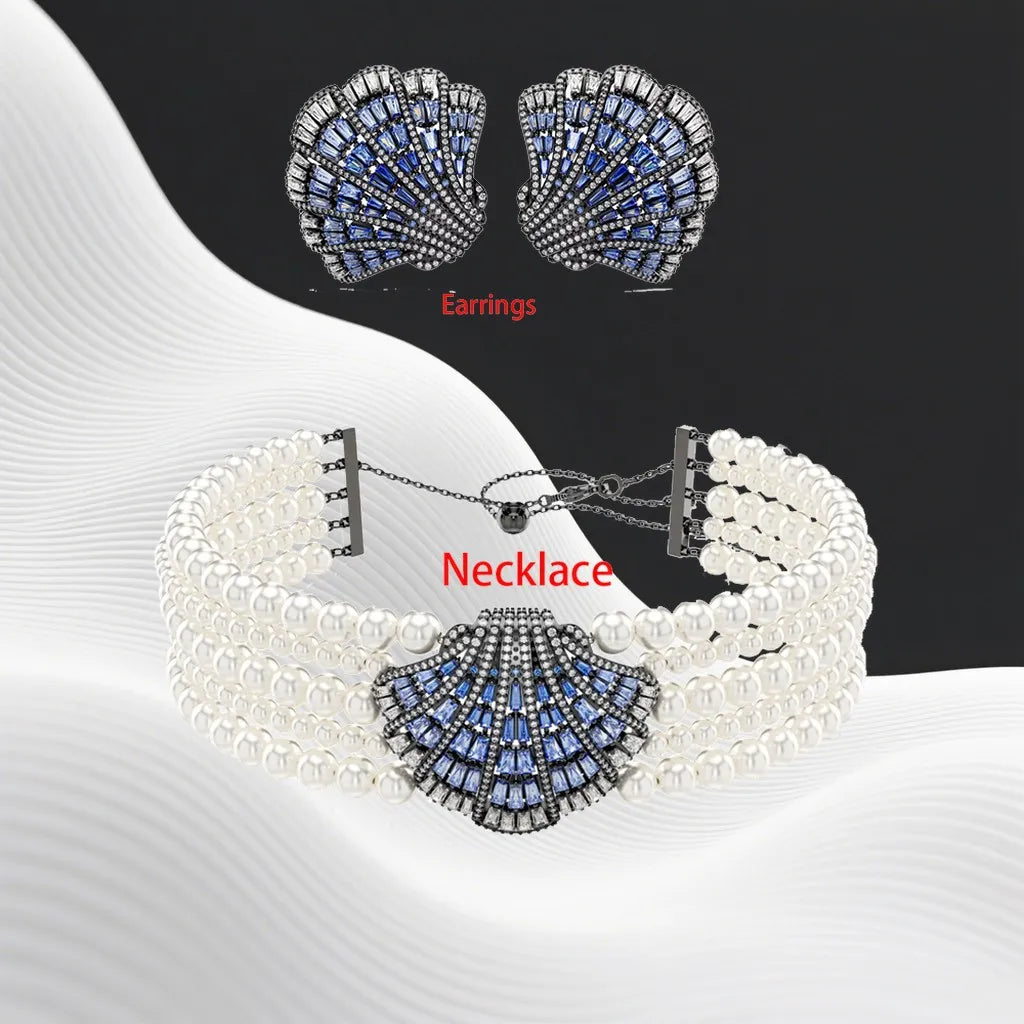Crystal Necklace And Earrings Set