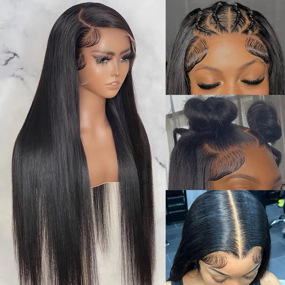 Long Straight HD Lace Front Human Hair Wig for Women