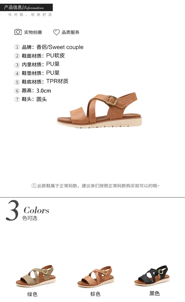 Summer Lightweight Single Strap Wedge Sandals for Women