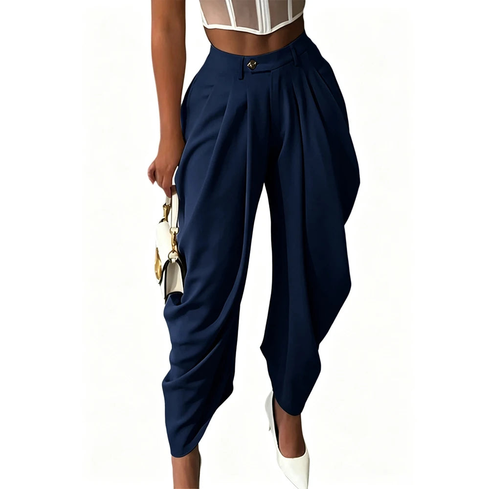 Ruched Cargo Harem Sweatpants With Drawstring Waist for Women