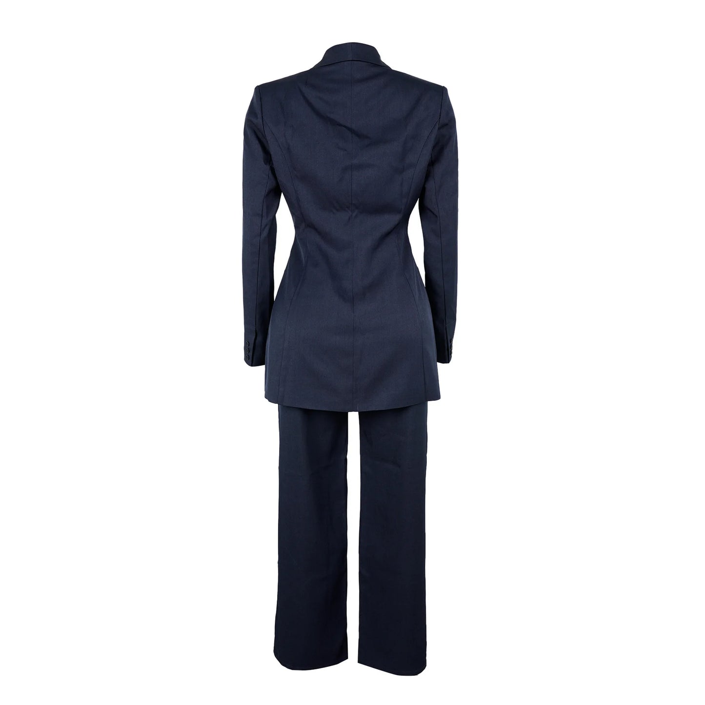 Two Pieces Women Long Pant Set Solid Matching Set Turn Down Collar Long Sleeves Top Elastic Waist Pant Slim Casual 2025 Summer