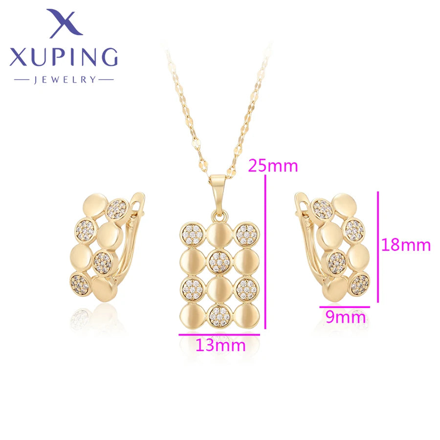 Charm Necklace And Hoop Earrings Set