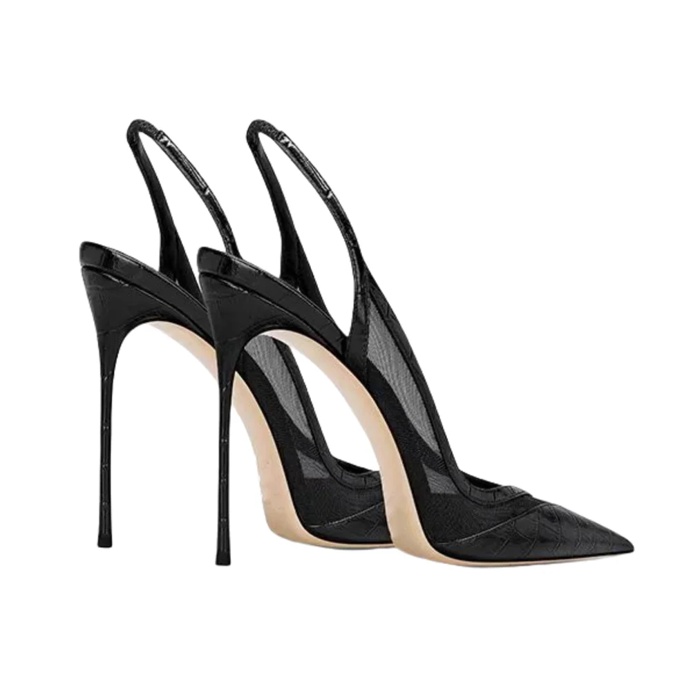 Elegant Pointed Toe Narrow Band Buckle Pumps for Women