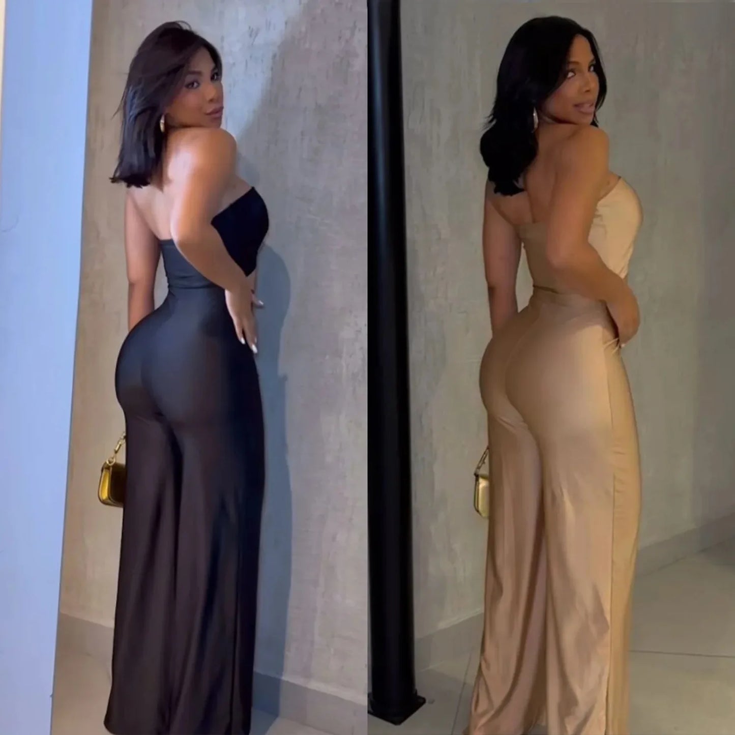 Elegant Solid Color Sleeveless Backless Jumpsuit for Women