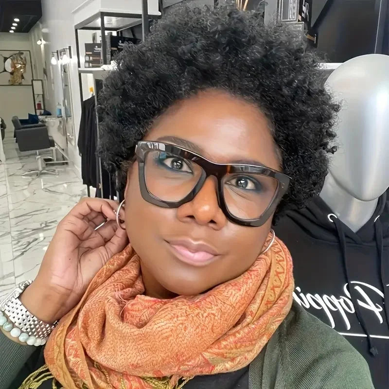 Afro Kinky Curly Wig for Women Brazilian Remy Human Hair Full Machine Made wig