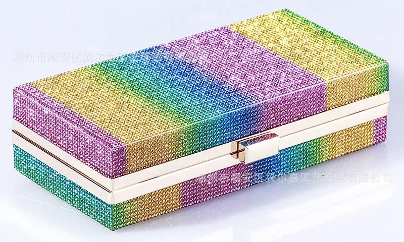 Rhinestone Diamond Evening Crossbody Clutch Bag for Women