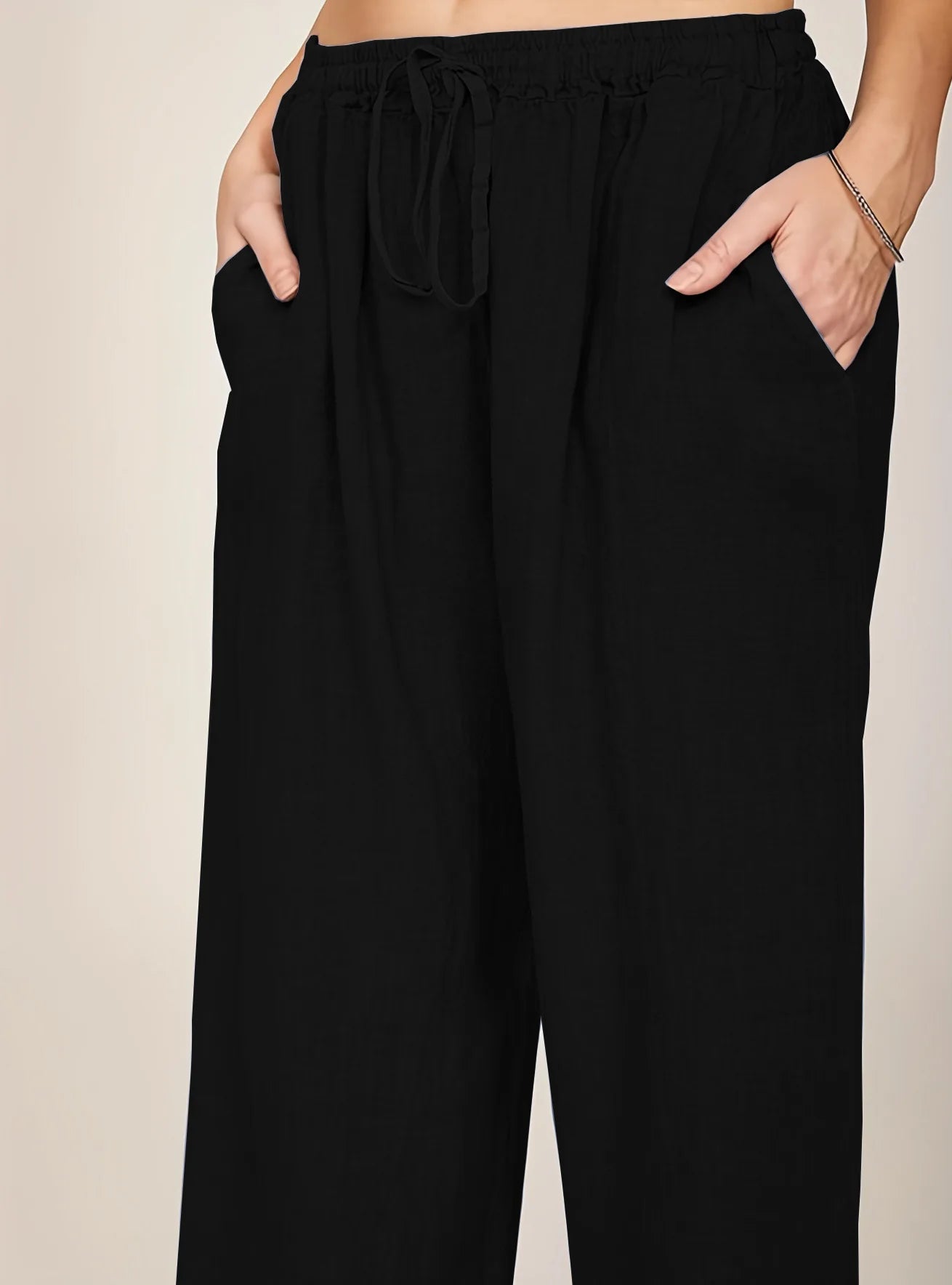 plus Size Women's Loose Cotton Linen Casual Pants 2026 New Style European And American Loose Fit Trousers for Women