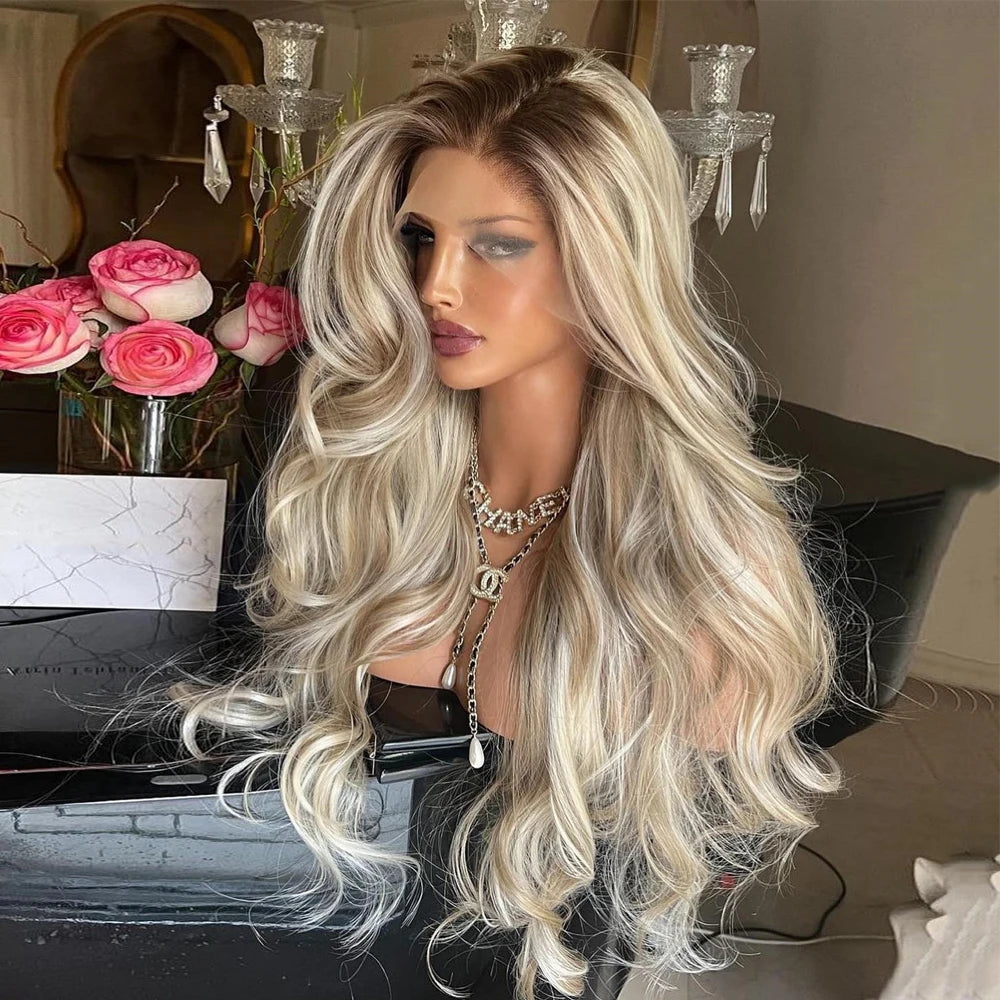 Long Wavy Synthetic Lace Front Wig