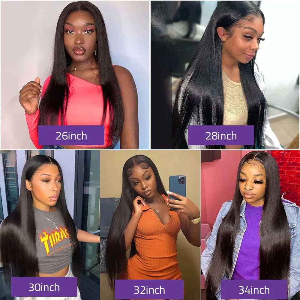 34 Inch Bone Straight Lace Front Wig