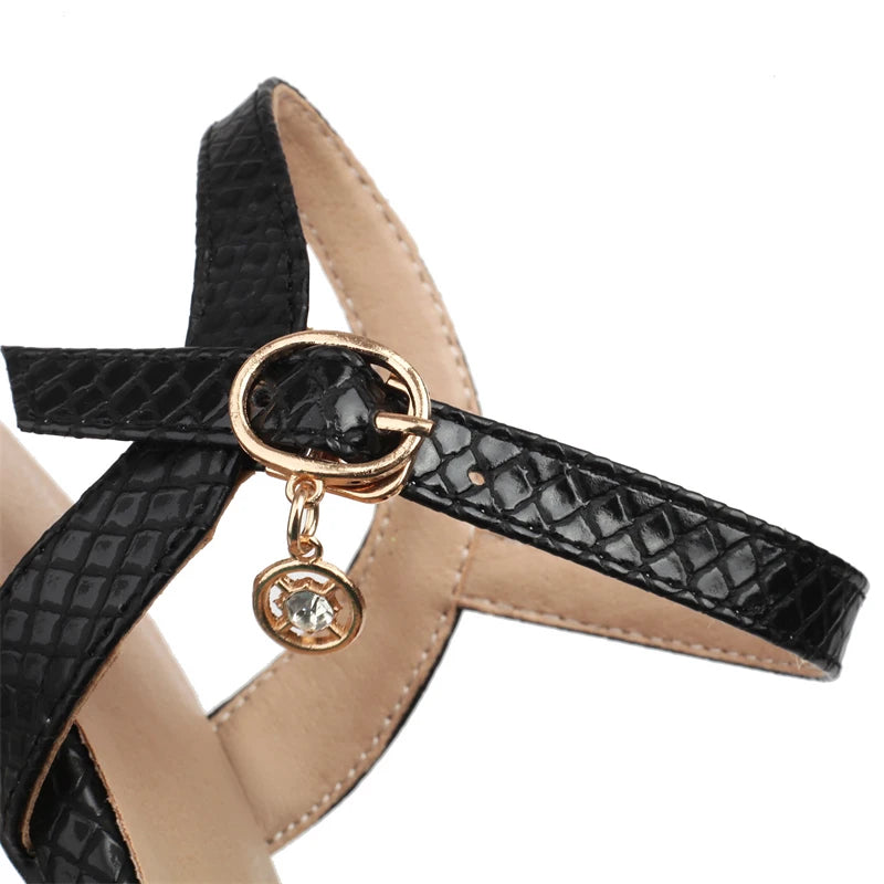 Stylish Buckle Strap High Heel Sandals