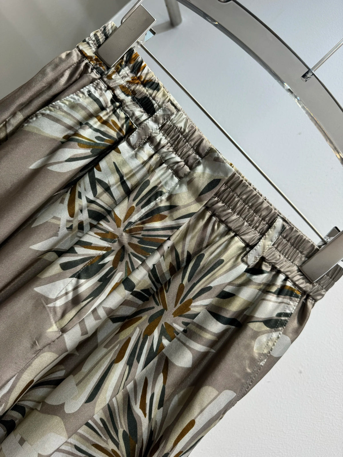 Loose Floral Print Silk Resort Five Piece Set for Women