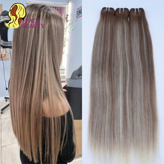 Brown Blonde Straight Bundles