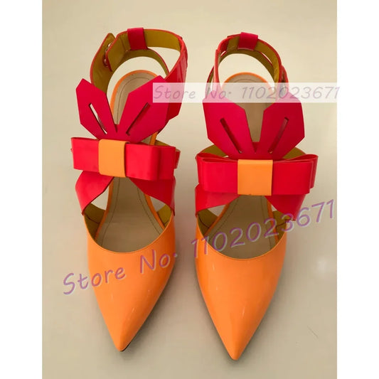 Multicolor Bowknot Heels