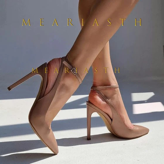 Elegant Patent Leather Pointed Toe Round Heel Pumps For Women