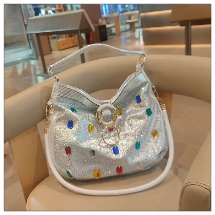 Genuine Leather Crossbody Bucket Bag with Large Capacity for Women