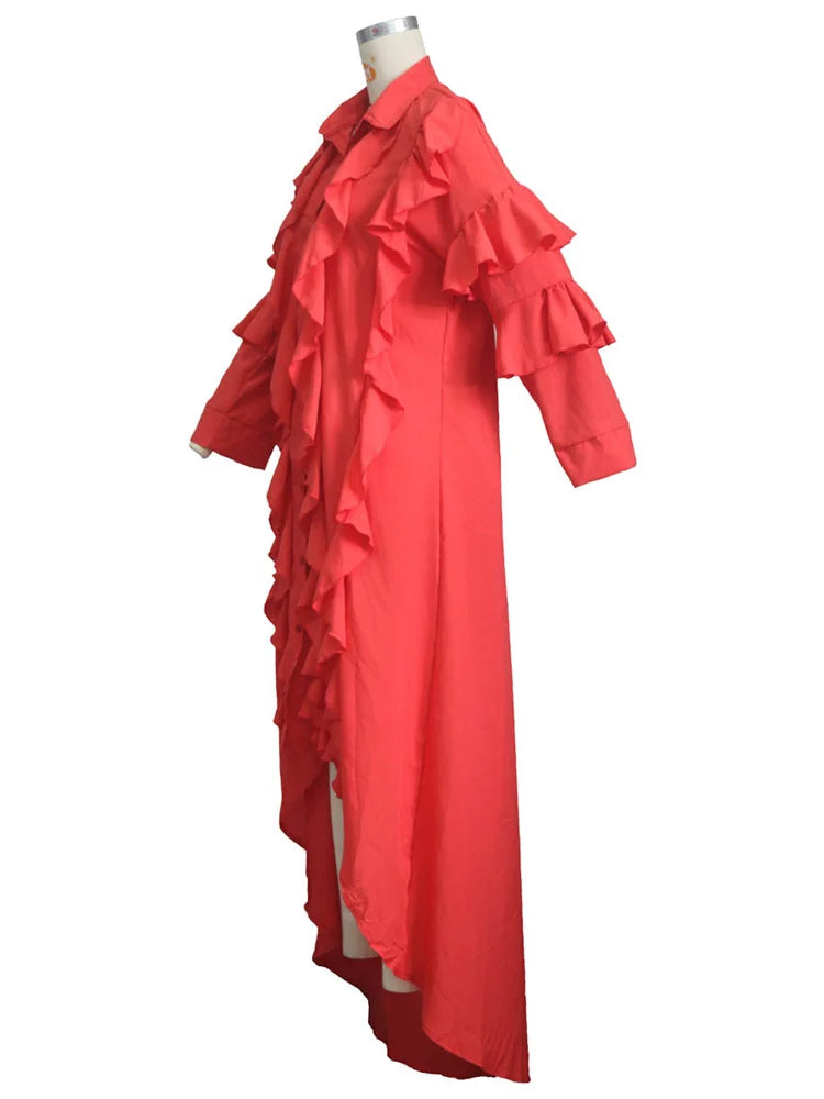 Wmstar Dresses for Women Puff Sleeve Elegant Sweet Shirts Maxi Dress New Summer Clothes Wholesale Dropshipping with Bandage