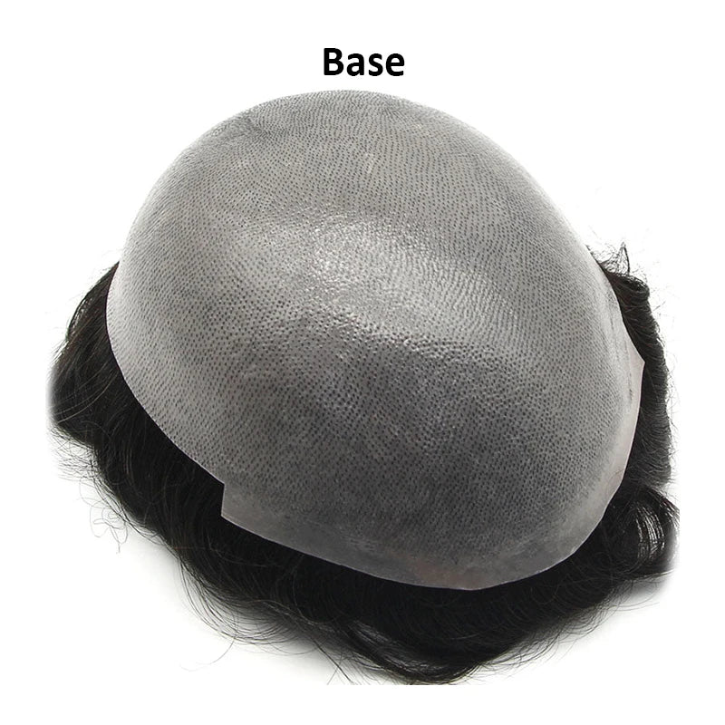 Natural Remy Hair Thin Skin Toupee Hair System for Men
