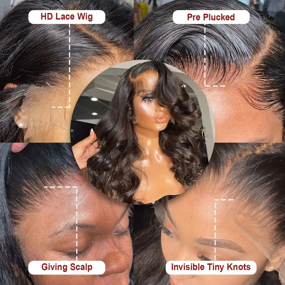 Premium 40 Inch Hd Lace Front Body Wave Wig for Women