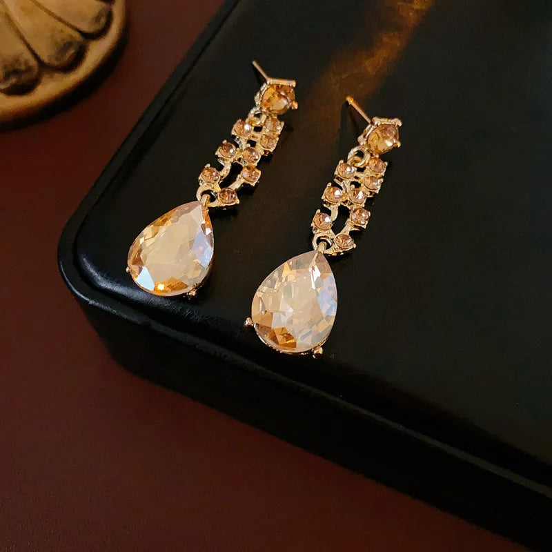 Rhinestone Necklace And Earring Set