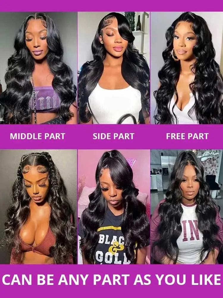 Transparent Glueless Body Wave Lace Front Wig for Women