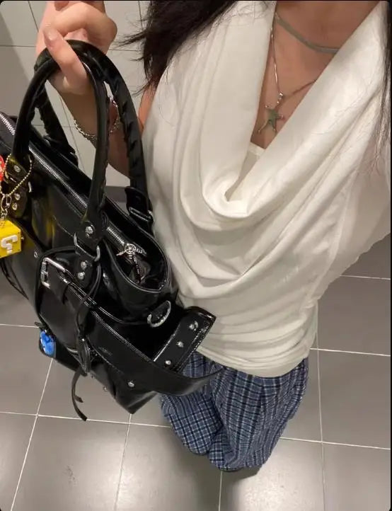 Top Quality Luxury Brand Handbag And Purse Designer Soft Leather Shoulder Bag Black Totes Women Fashion Underarm Tote Bags