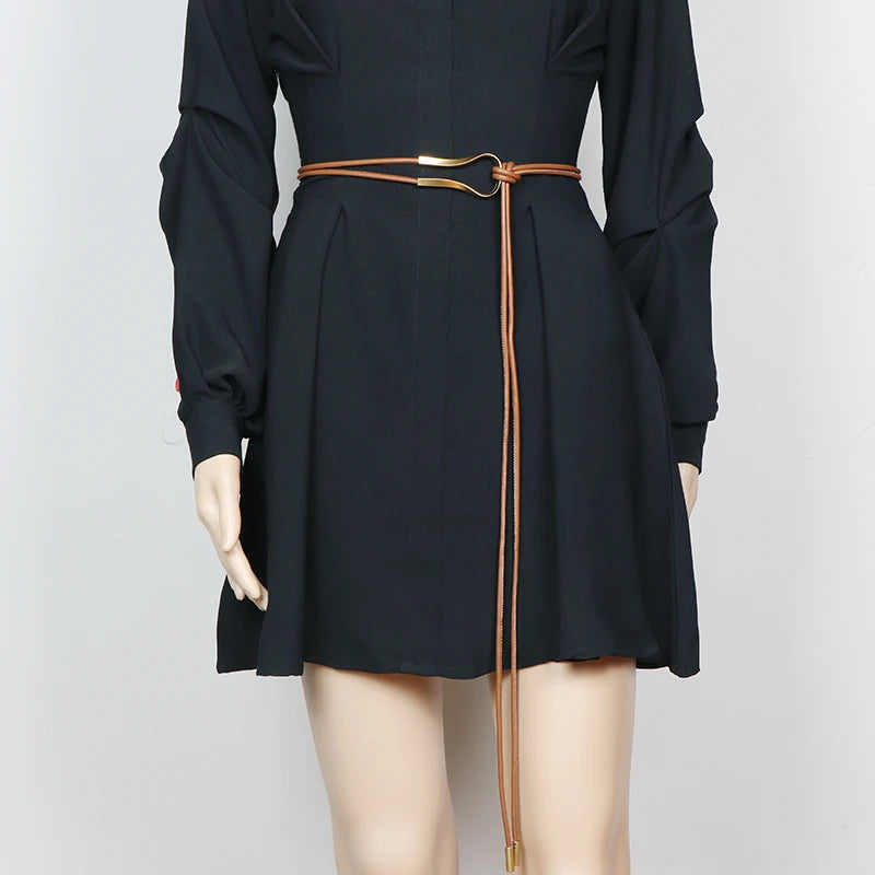 Fashion Braided Gold Knot Waist Chain Belt for Women