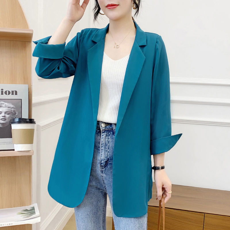 Purple Blazers Jacket for Women Fall Outfits Korean Long Trend Clothing Casual Women's Blazer Suits Tailoring 2025 Spring Coats