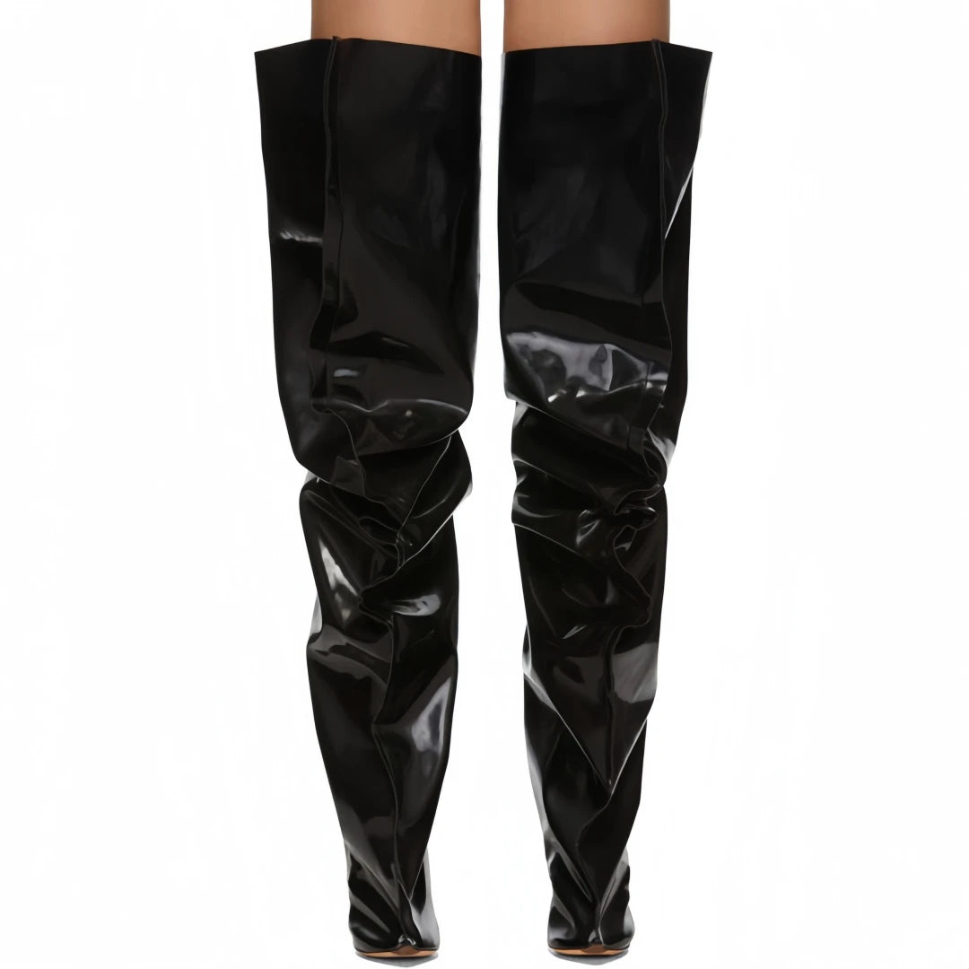 Pointed Over-the-Knee Boots With Thin Heels for Women