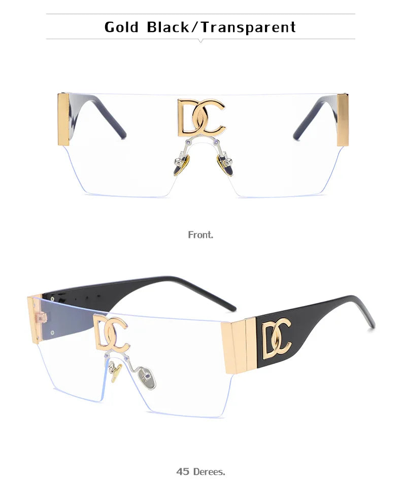 Oversized Shield Sunglasses With UV Protection for Women